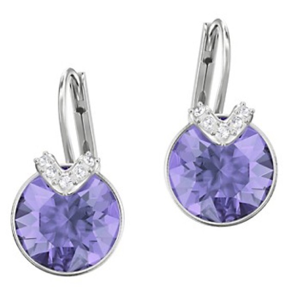 Swarovski Bella V Peirced Violet Earrings